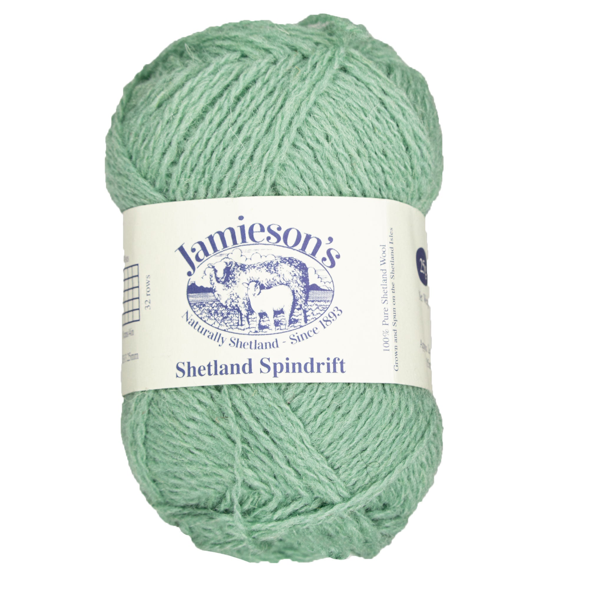 Jamieson's of Shetland Spindrift 2-Ply Yarn - 769 Willow, Ideal for Colorwork