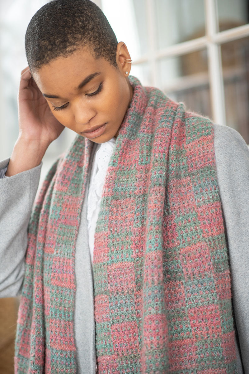 Berroco Booklet 427 - Exclusive Dulce Patterns - Paola Mosaic Scarf PDF Download
