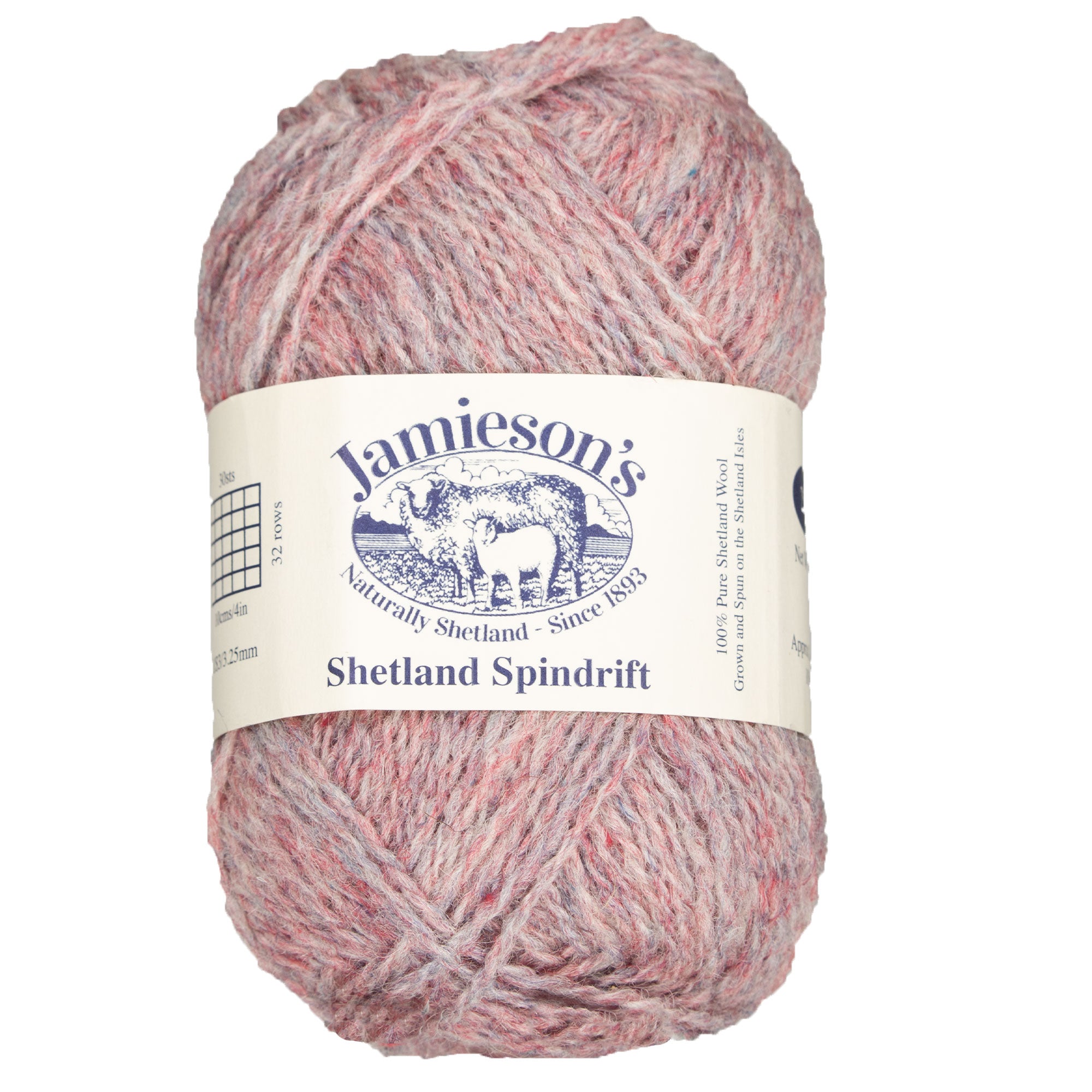 Jamieson's of Shetland Spindrift 2-Ply Yarn - 153 Wild Violet for Crochet & Fair Isle Knitting