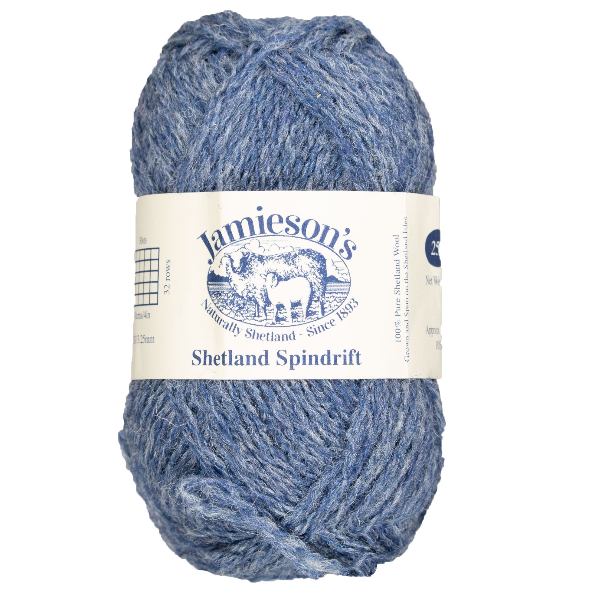Jamieson's of Shetland Spindrift 2-Ply Yarn - 170 Fjord, Ideal for Crochet & Fair Isle Knitting