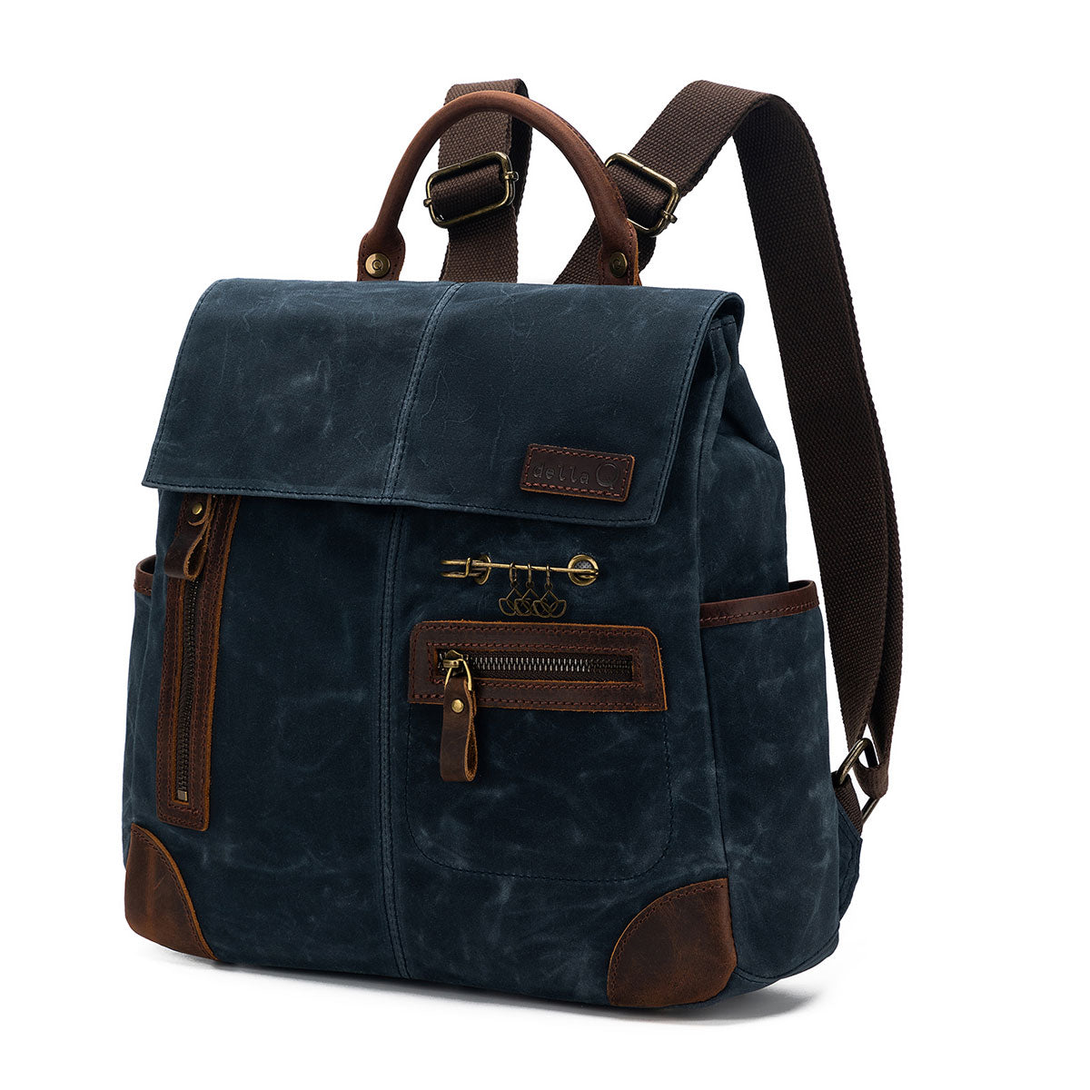 della Q Maker's Stylish Orange Midi Backpack for Crafting Enthusiasts