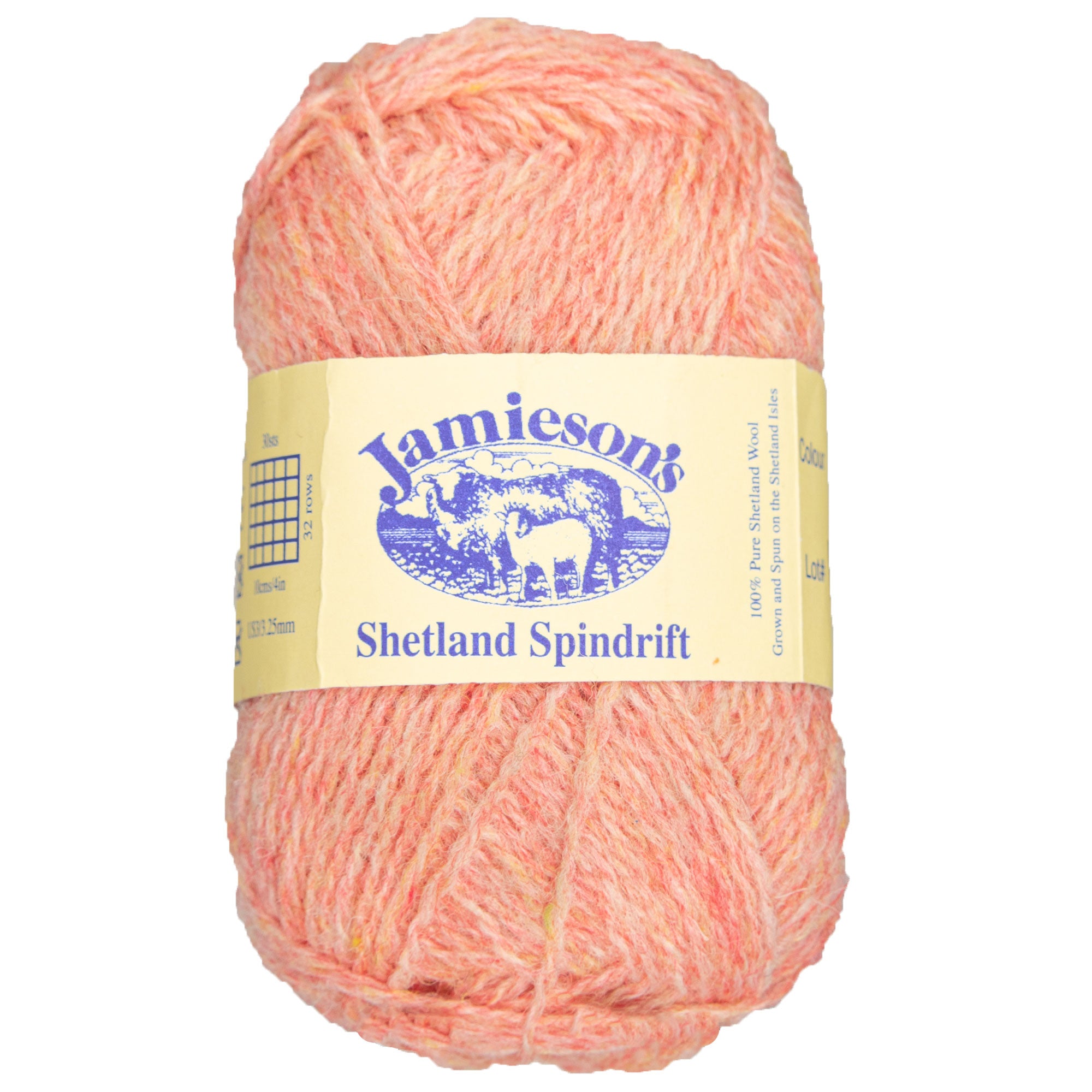 Jamieson's of Shetland Spindrift 2-Ply Yarn - 185 Sunglow, Ideal for Crochet & Fair Isle Knitting