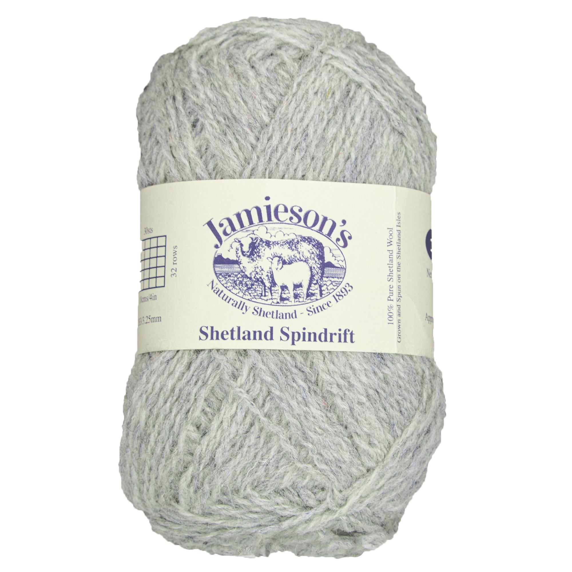 Jamieson's of Shetland Spindrift 2-Ply Yarn - 122 Granite: Ideal for Colorwork