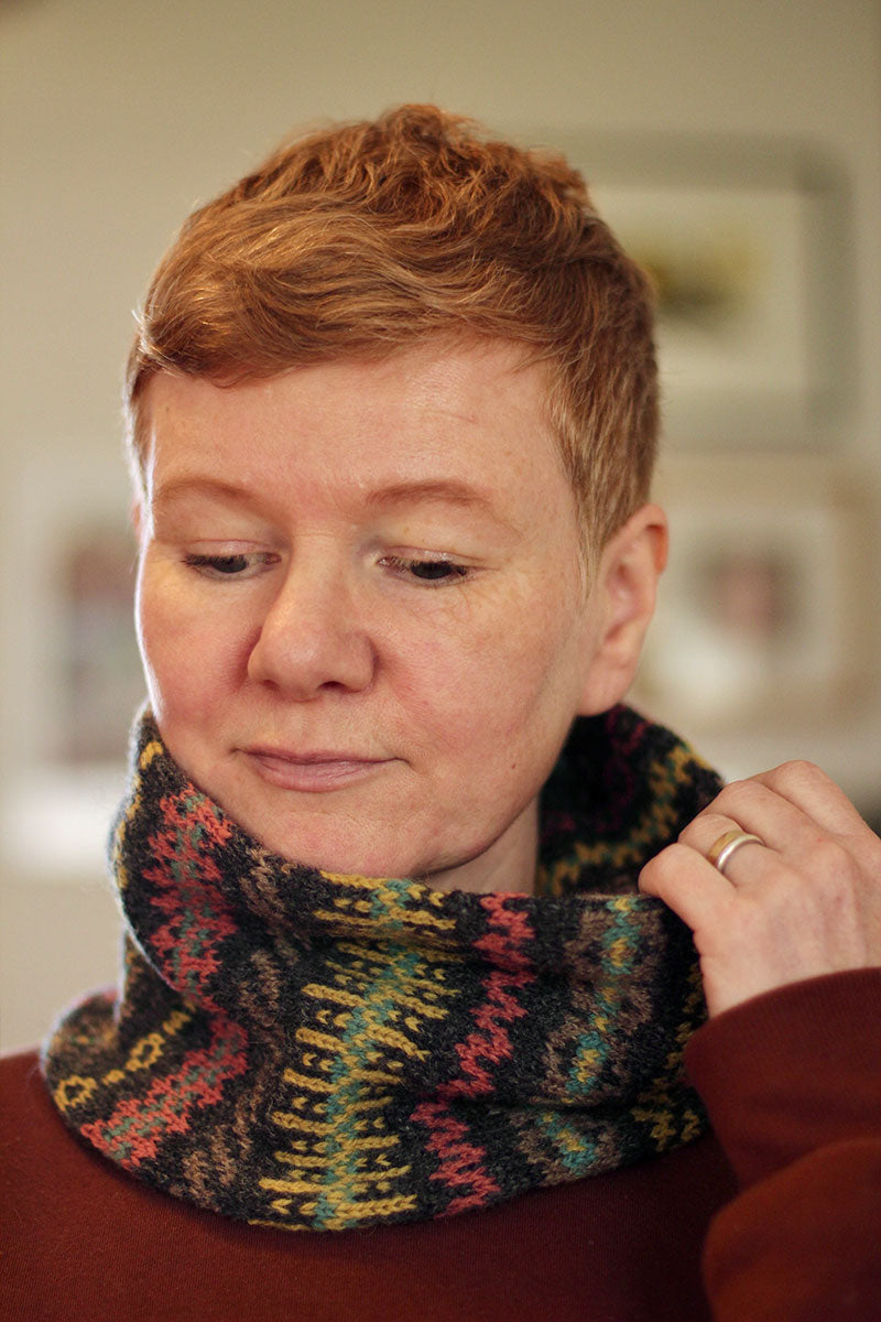 Jamieson's of Shetland Haslock Cowl Kits - Exquisite Palette B for Colorful Knitting