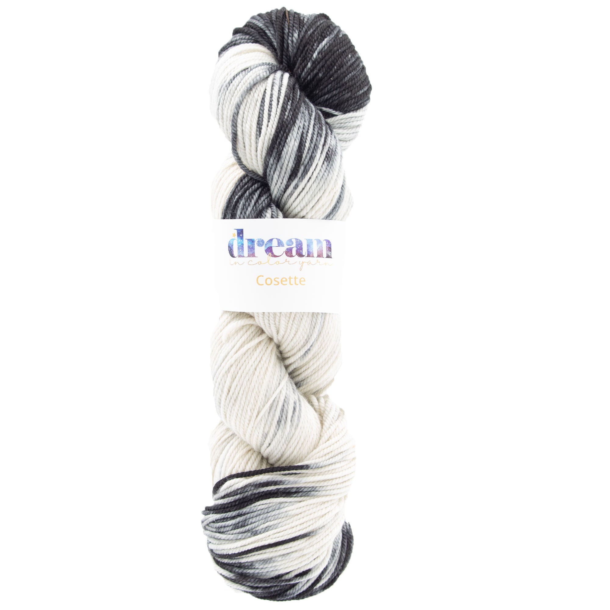 Dream in Color Cosette DK - Weight Yarn in Stunning Black & White