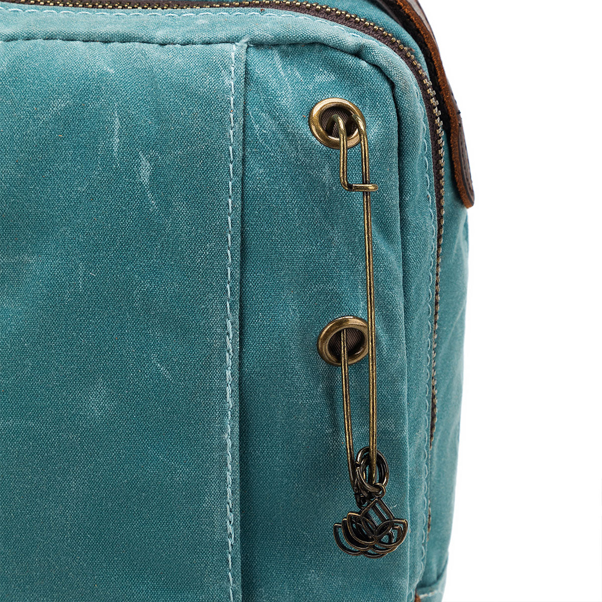 della Q Maker's Mini Messenger Bag - Teal, Lightweight & Water-Repellent