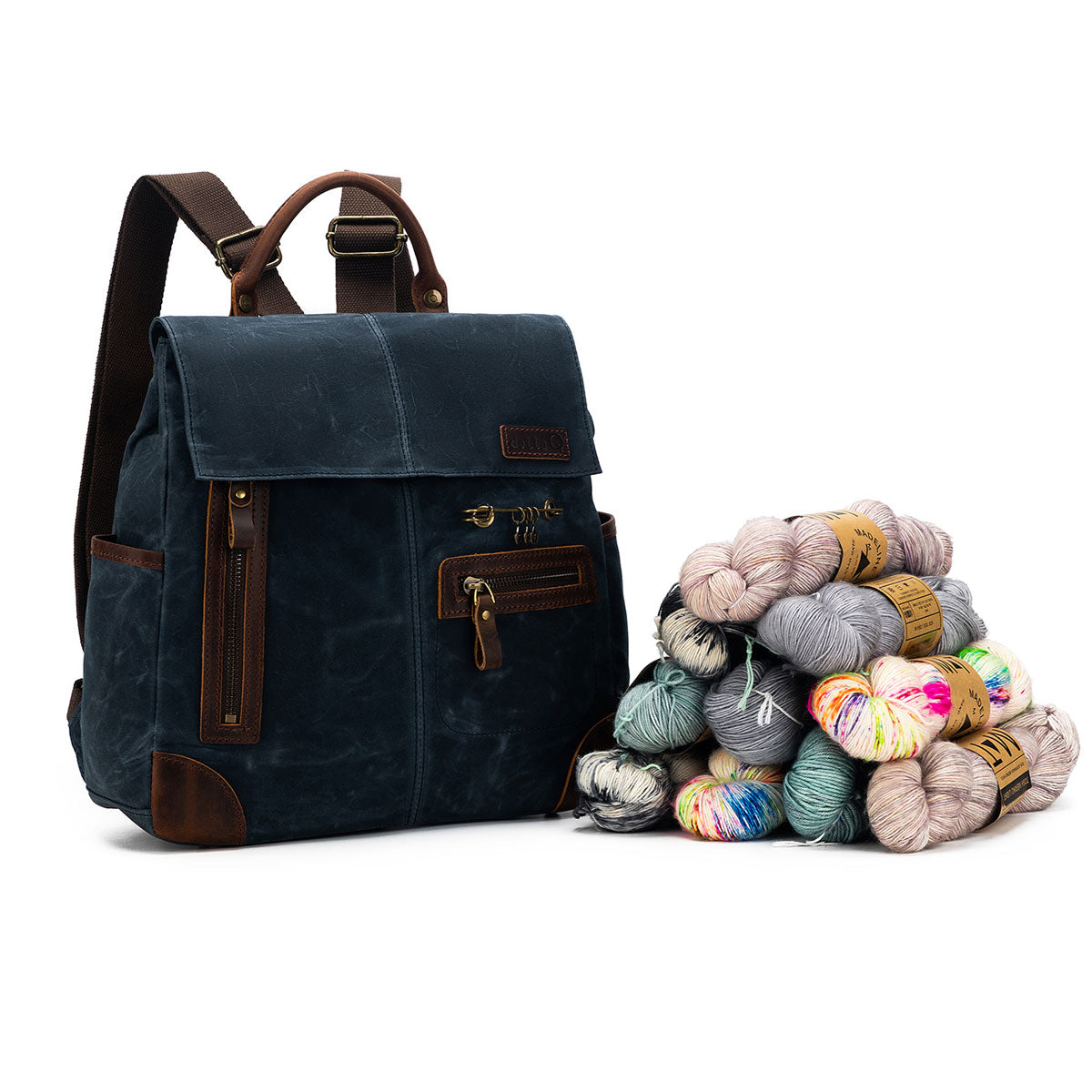 della Q Maker's Stylish Orange Midi Backpack for Crafting Enthusiasts