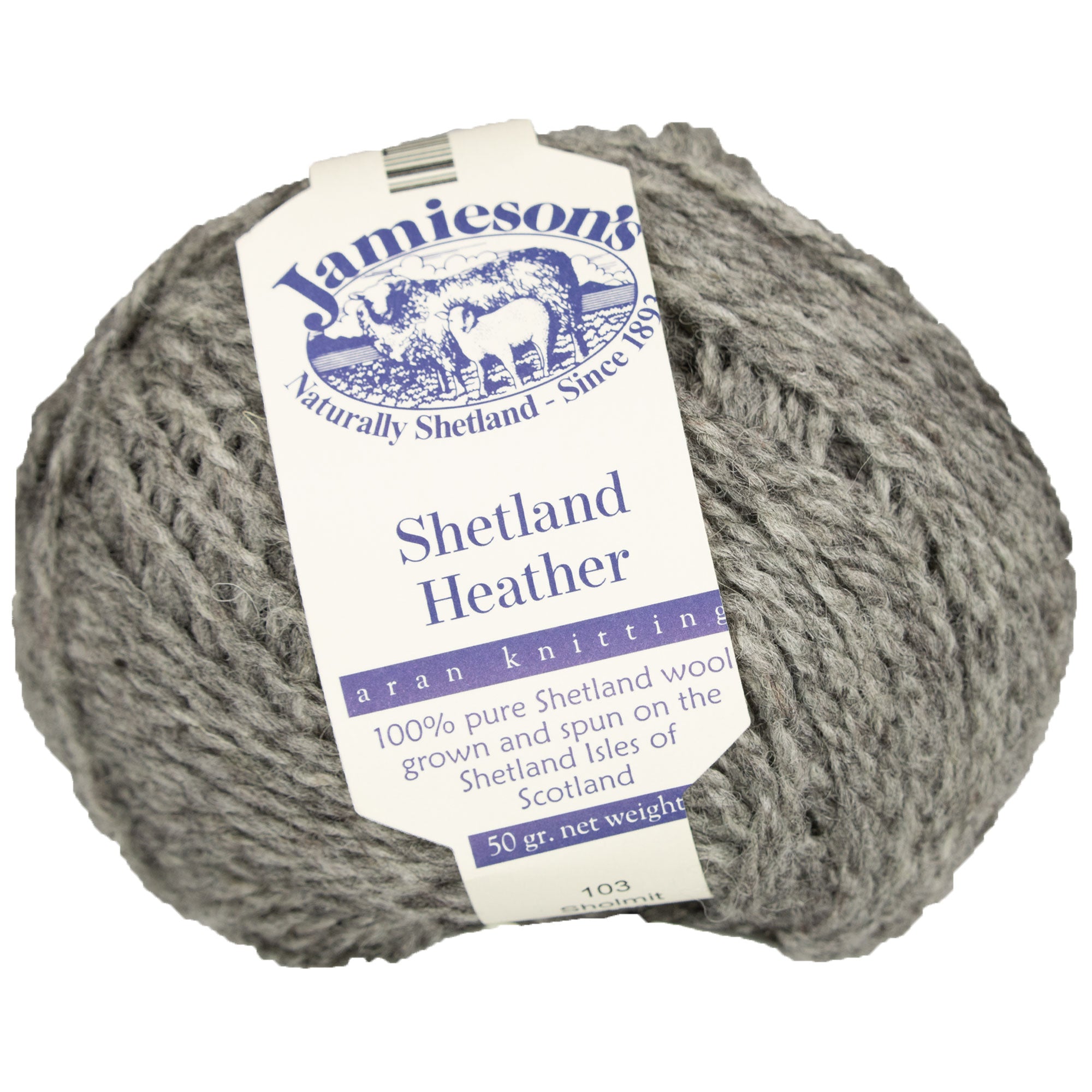 Jamieson's of Shetland Premium Heather Aran Yarn - 103 Sholmit for Exquisite Knits