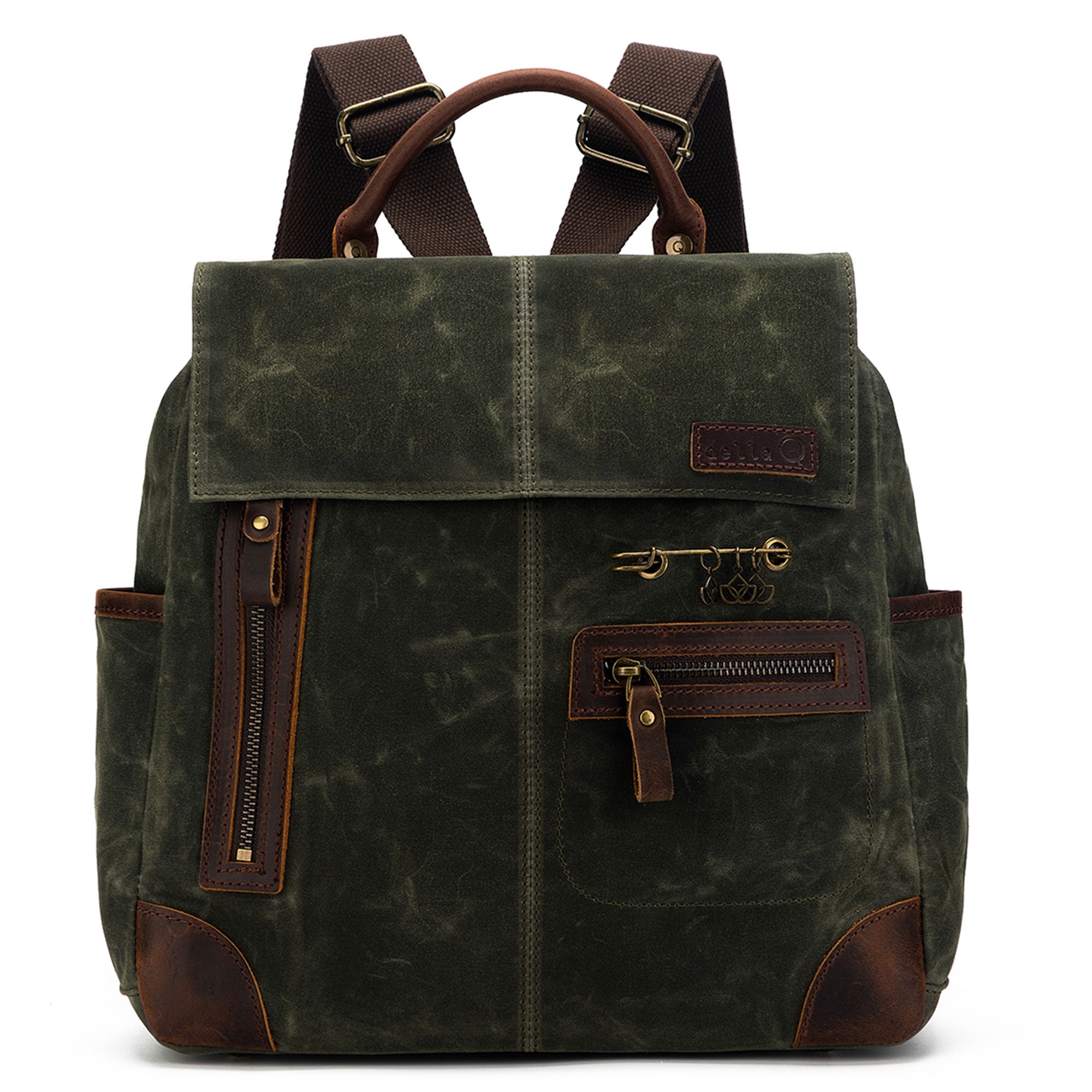 della Q Maker's Olive Midi Backpack - Ideal for Crafting Projects
