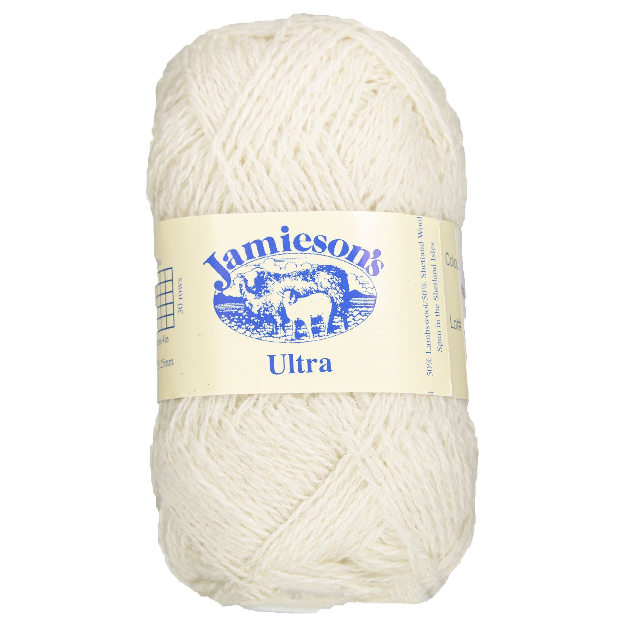 Jamieson's of Shetland Premium Ultra Lace Weight Yarn - 104 Natural White