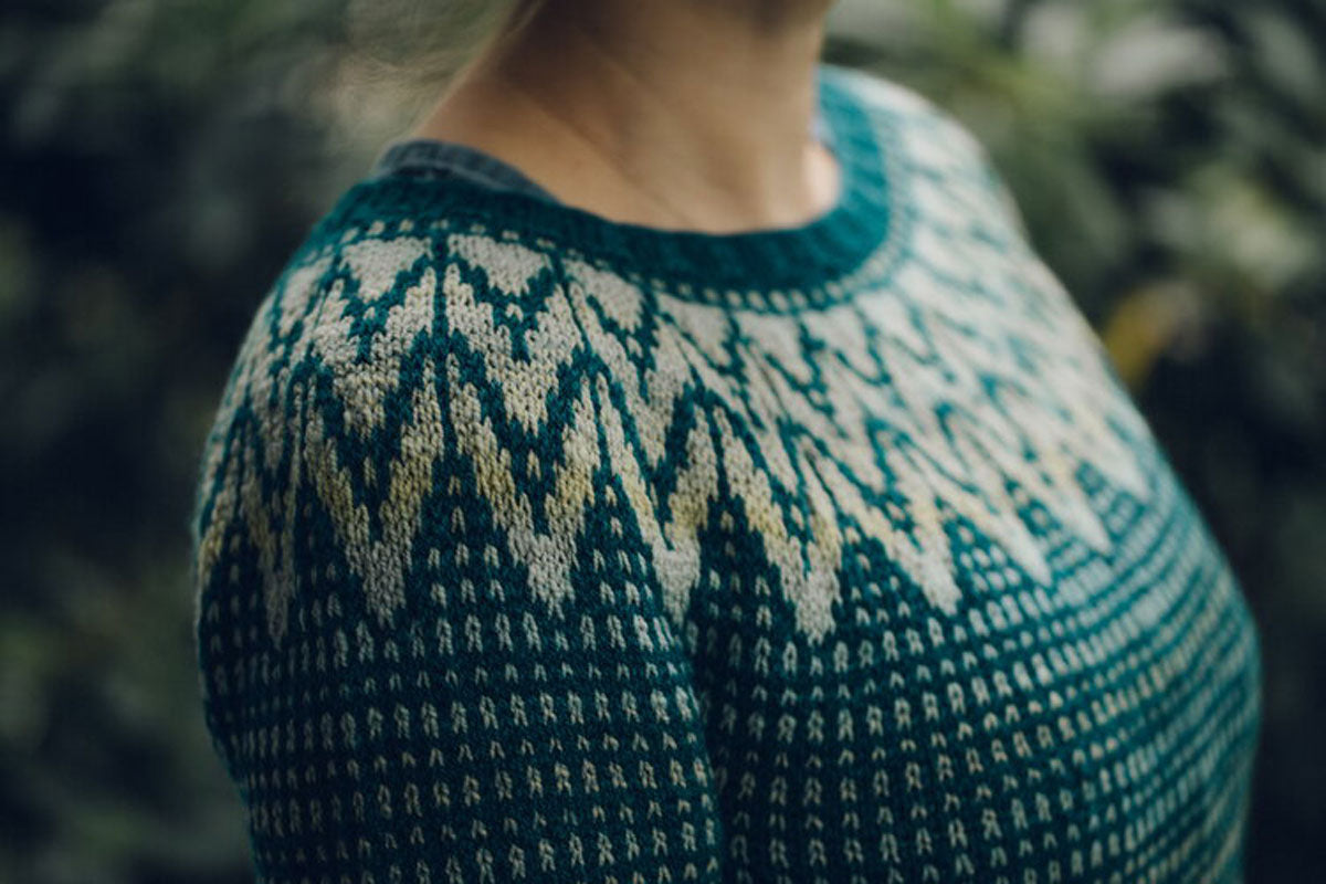 Andrea Mowry Drea Renee Knits Patterns - Sparky Round Yoke Pullover with Pockets