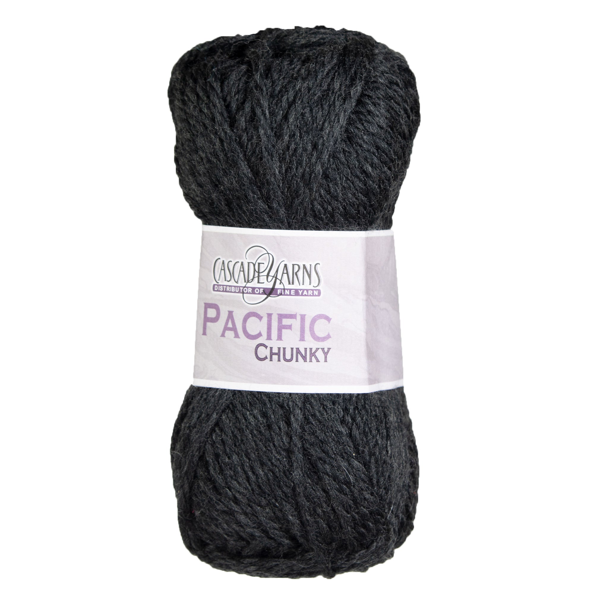 Cascade Yarns Pacific Chunky Yarn in 94 Jet Heather - Durable Acrylic and Superwash Merino Blend