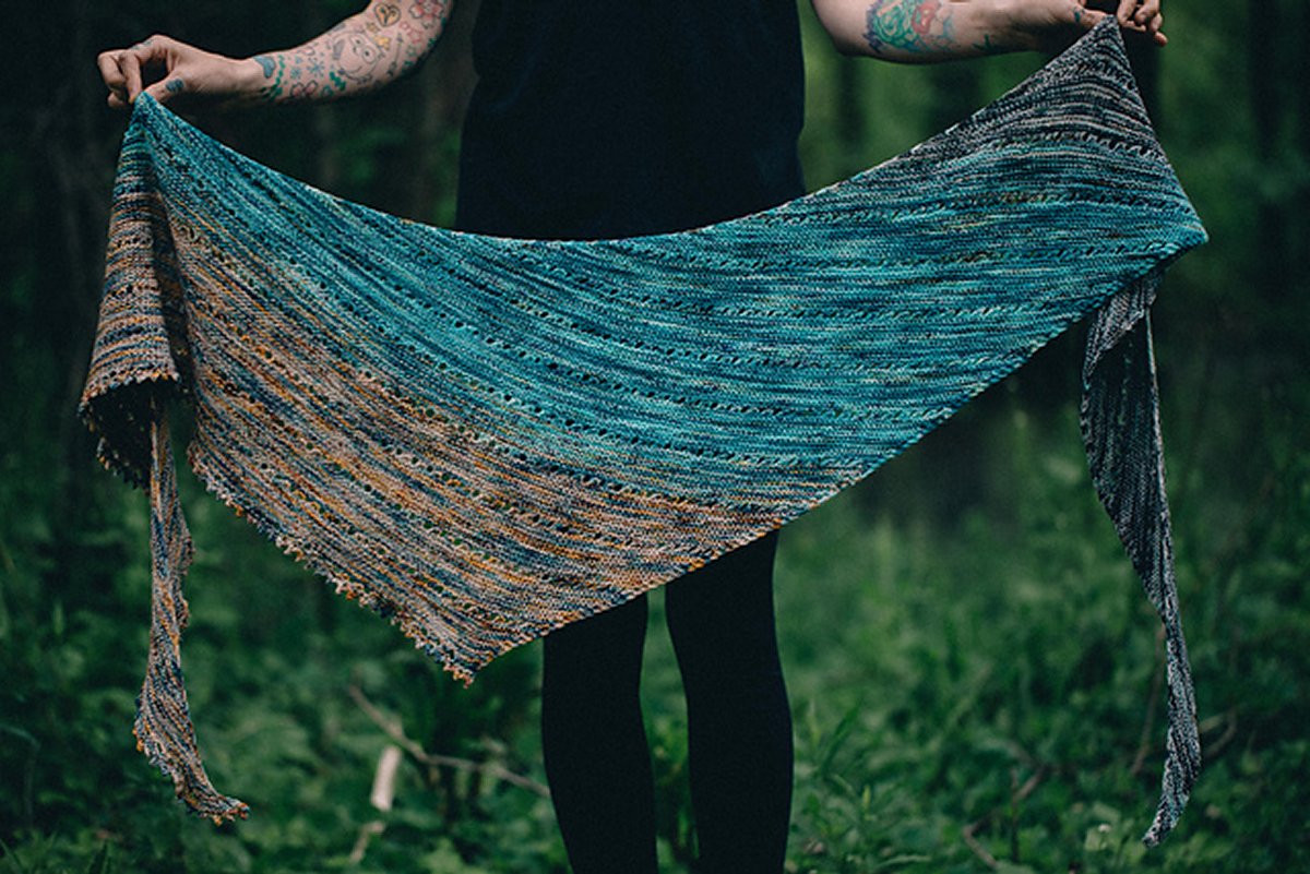 Andrea Mowry Drea Renee Knits Patterns - Free Your Fade Shawl Pattern with Endless Color Options
