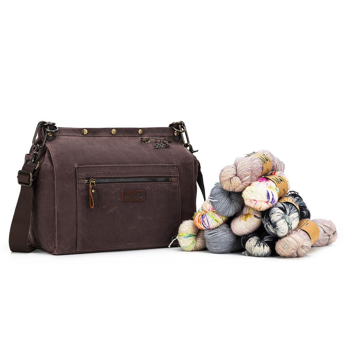 della Q Maker's Canvas Cocoa Rucksack - Ideal for Craft Projects