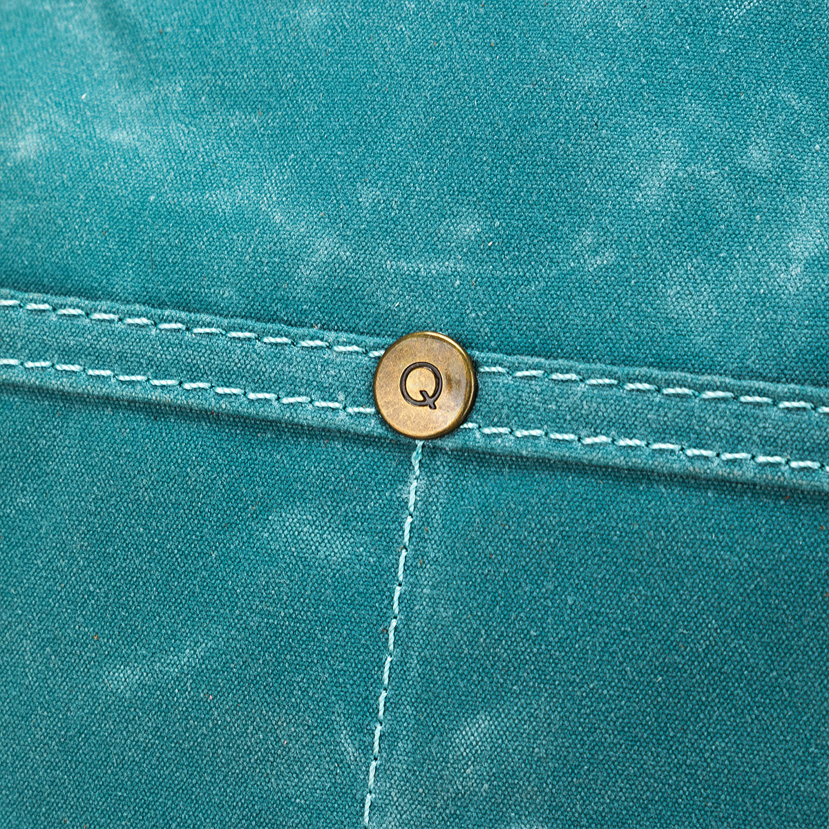 della Q Maker's Premium Canvas Tote in Teal for Knitters and Crocheters