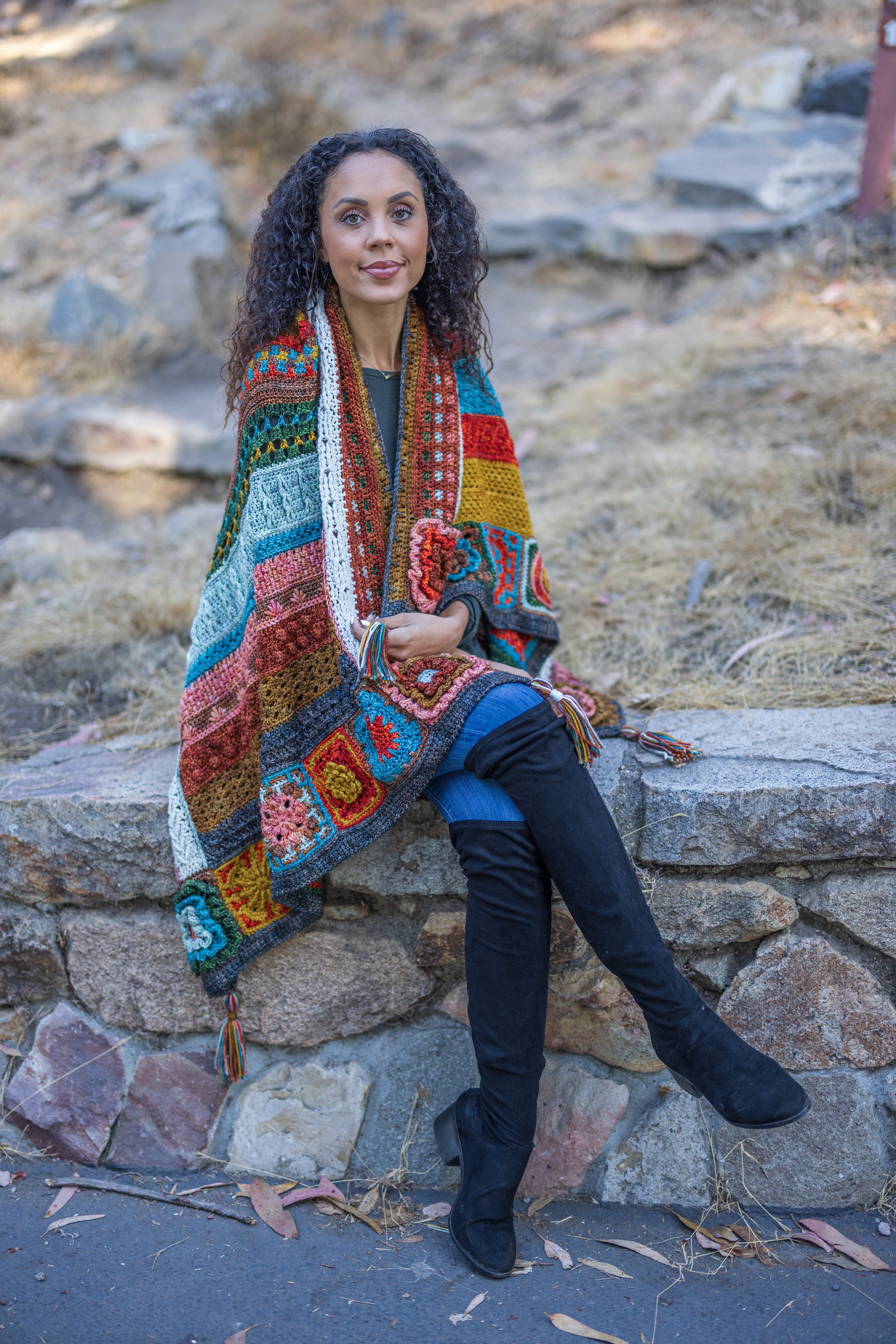 Jimmy Beans Wool 2025 Crochet Blanket Club Kits - Madelinetosh Tosh Blanket - Trailblazer Colorway