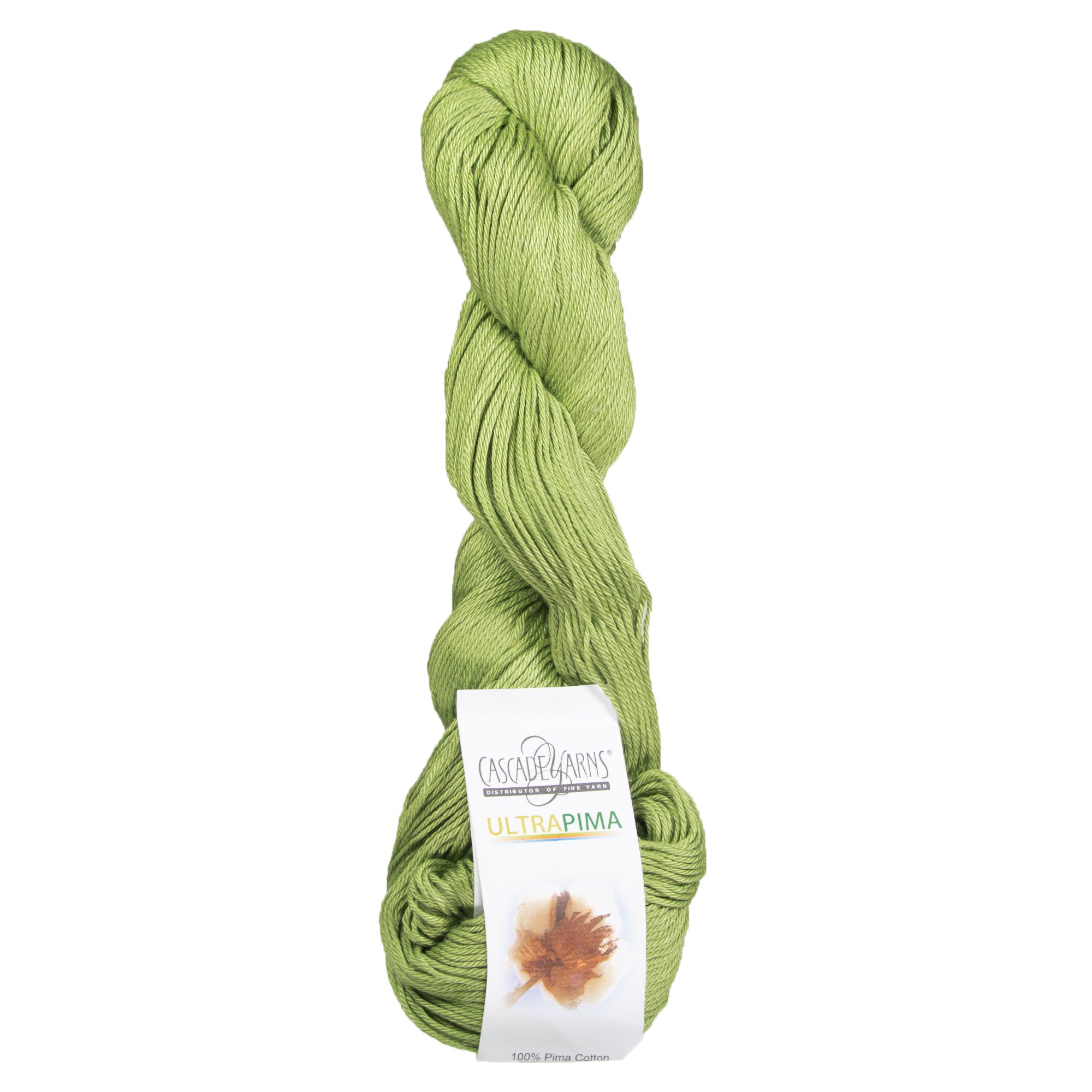 Cascade Yarns Ultra Pima Yarn - 3851 Leaf Green - Ideal for Spring & Summer Crafts