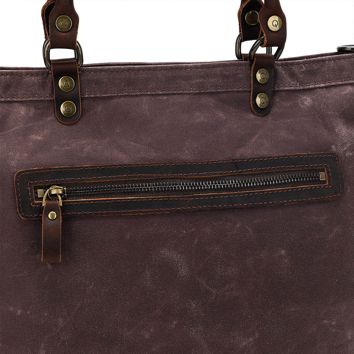 della Q Maker's Cocoa Canvas Tote for Knitters and Crocheters