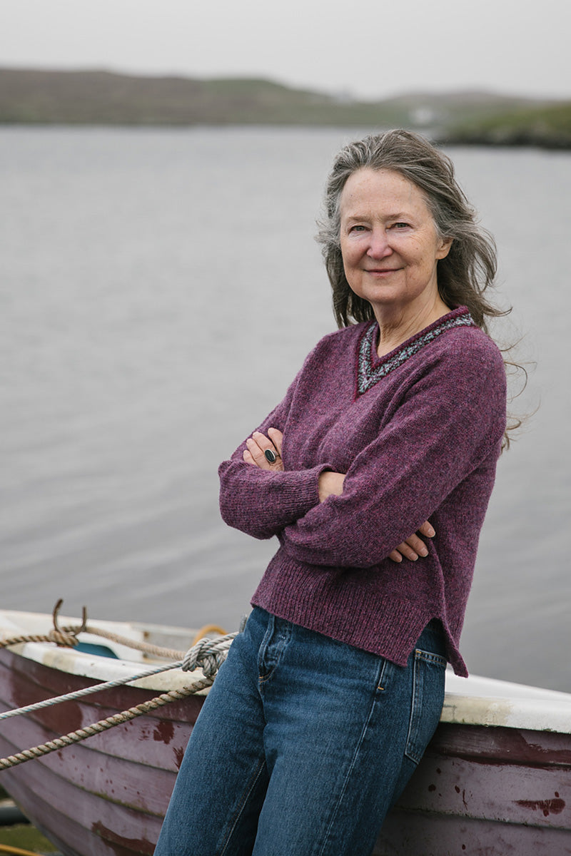 Jamieson's of Shetland Ling V-Neck Knitting Kit - Authentic Shetland Experience