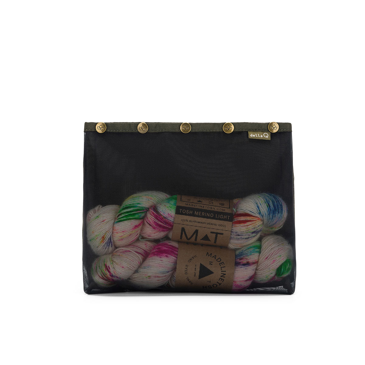 della Q Maker's Olive Mesh Tote - Ideal for On - the - go Crafting