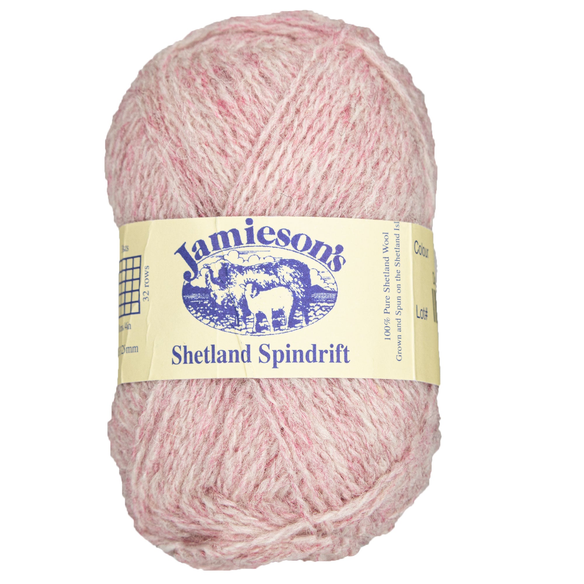 Jamieson's of Shetland Spindrift 2-Ply Yarn - 268 Dog Rose, Ideal for Crochet & Fair Isle Knitting