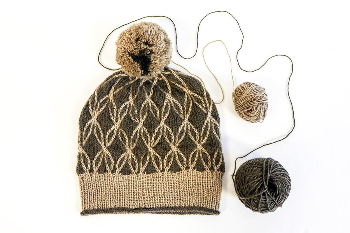 Jimmy Beans Wool Exclusive - Exchange Rate Floral Motif Hat Knitting Pattern - PDF Download