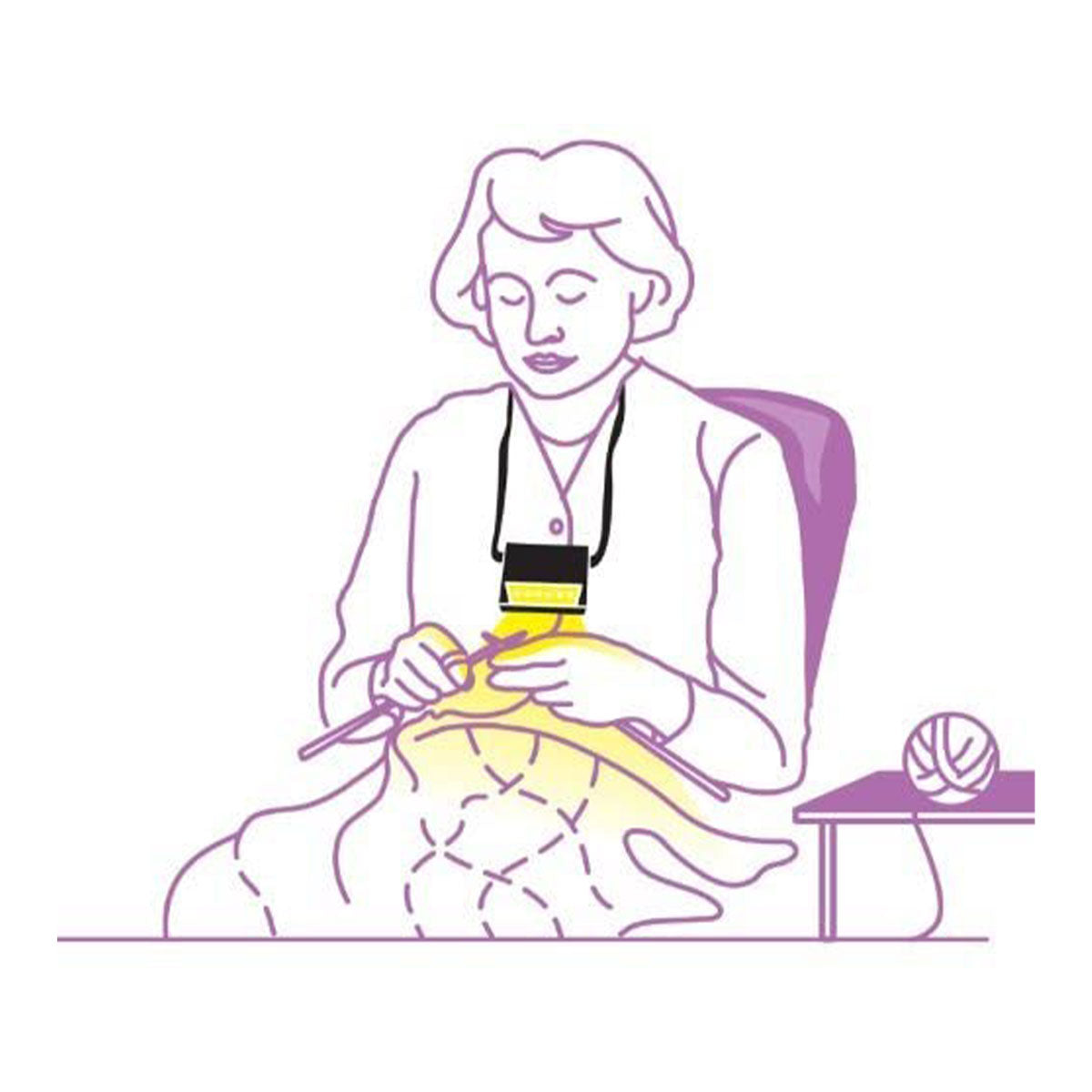 Beam N' Read 6-LED Violet Neck Lights for Hands-Free Illumination