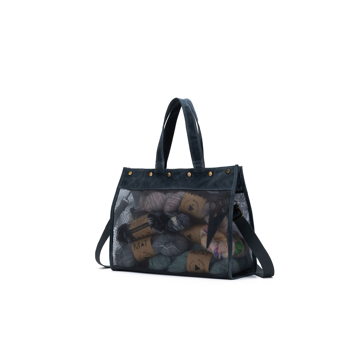 della Q Maker's Blue Transparent Mesh Tote for On - the - go Projects