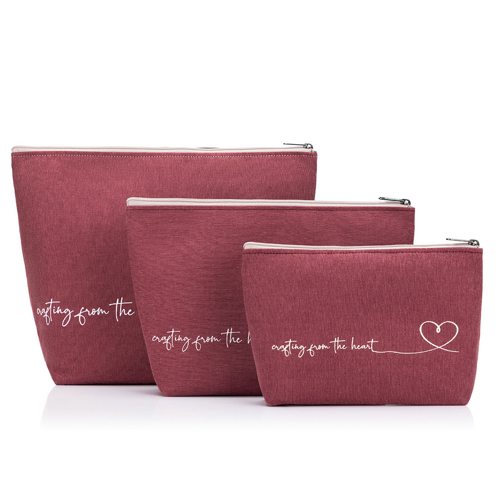 della Q Premium Mesh + Zip Collection 1123-1 - Stylish Linen Wine - Ideal for Notion Storage and Small Projects