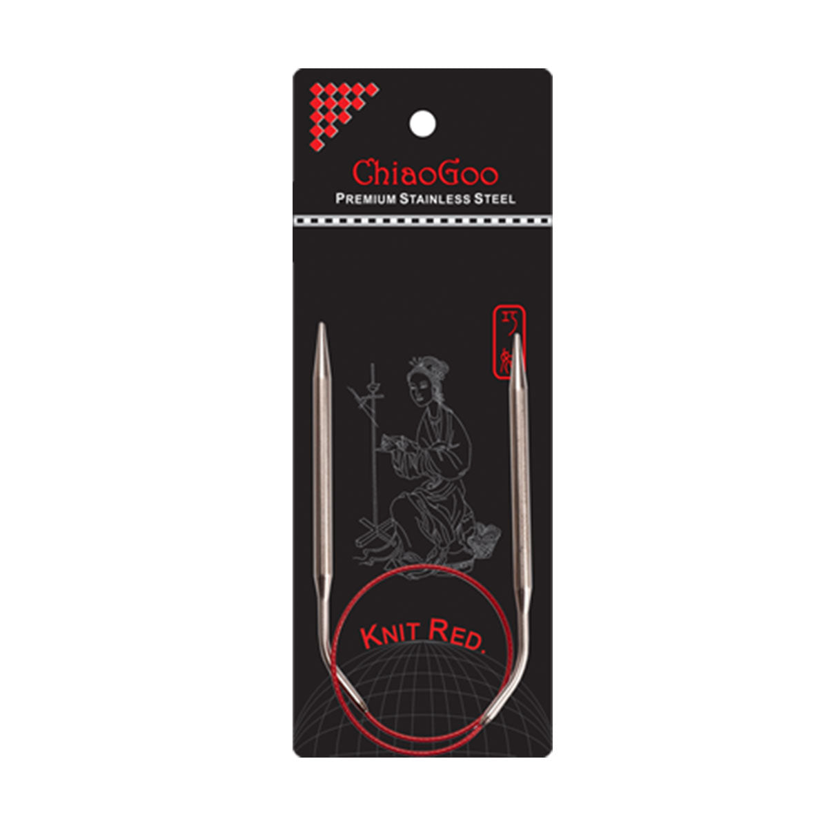 ChiaoGoo Super-Smooth RED Circular Knitting Needles - US 11 (8.00mm) - 16 Inches