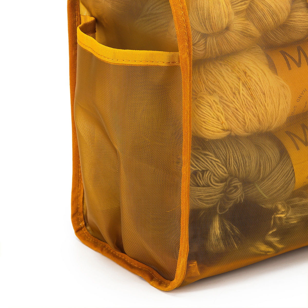 della Q Premium Tall Maker's Mesh Tote in Mustard - Ideal for Crafting