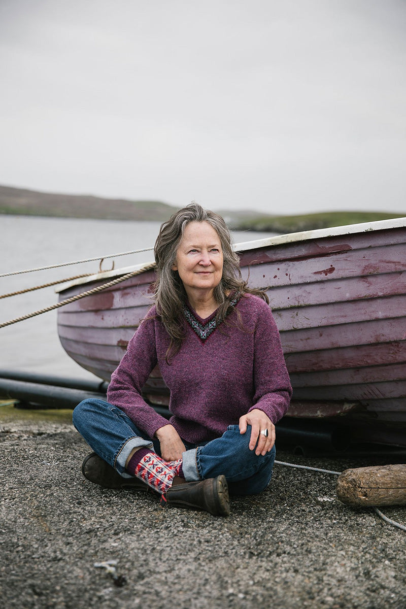 Jamieson's of Shetland Ling V-Neck Knitting Kit - Authentic Shetland Experience