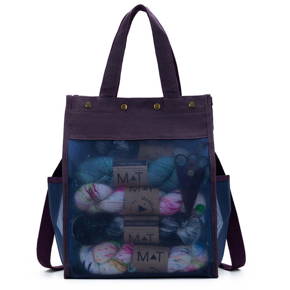 della Q Maker's Purple Tall Mesh Tote - Ideal for Crafting