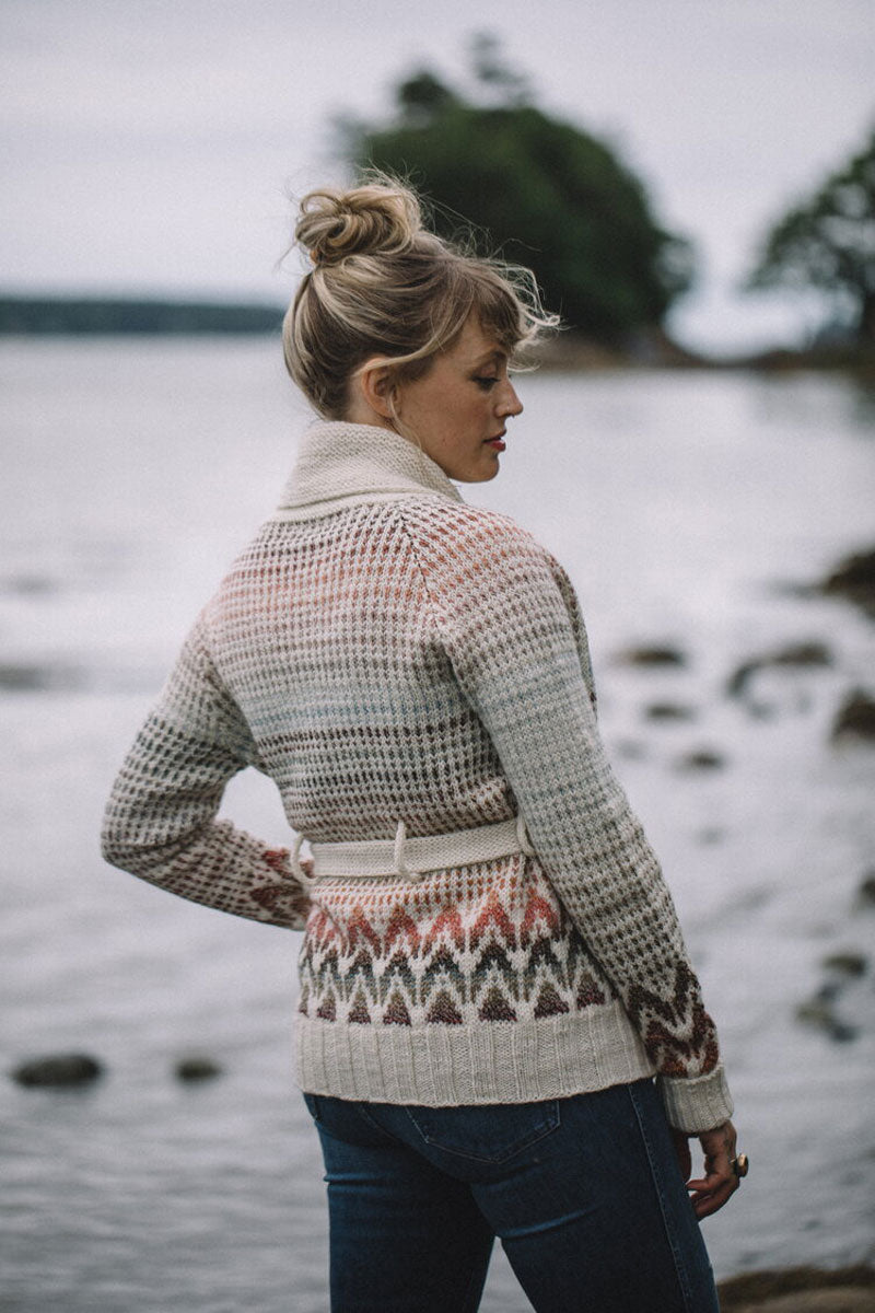 Andrea Mowry Drea Renee Knits Patterns - Stylish Spark Cardi with All - Over Colorwork