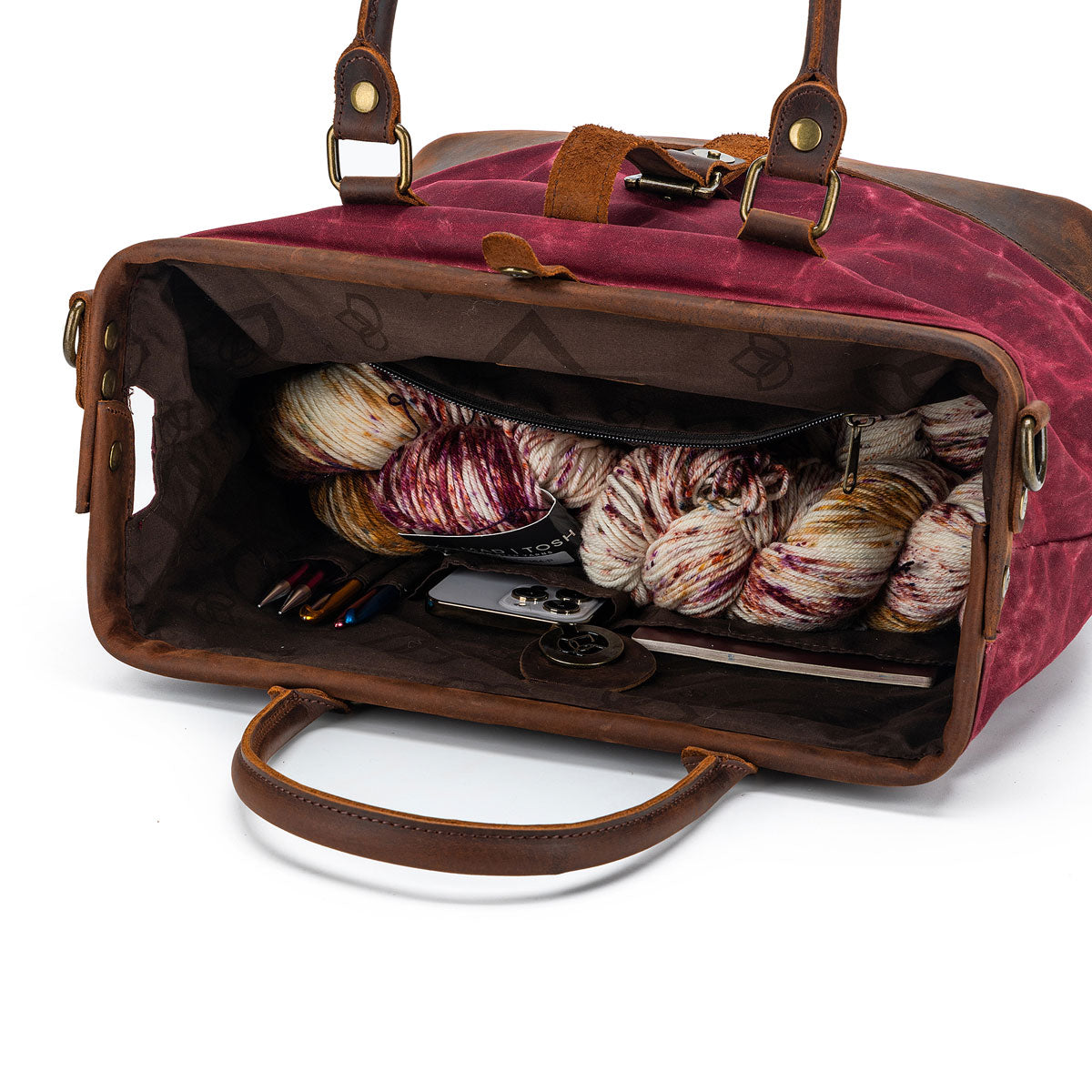 Della Q Maker's Canvas Satchel - Stunning Purple for Crafters