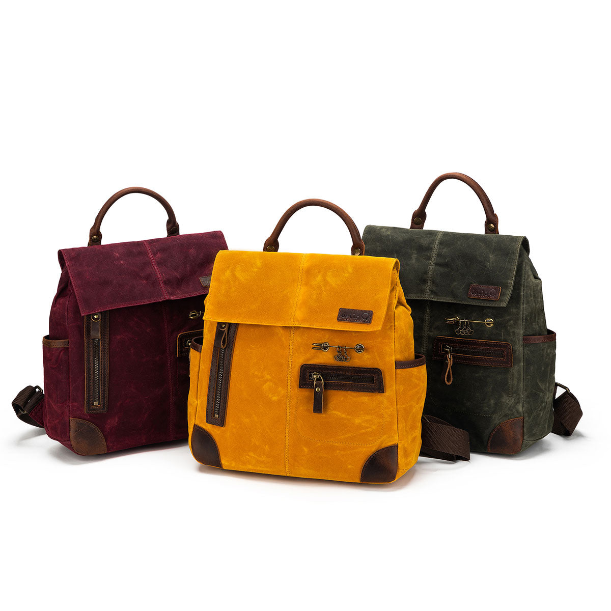 della Q Maker's Olive Midi Backpack - Ideal for Crafting Projects