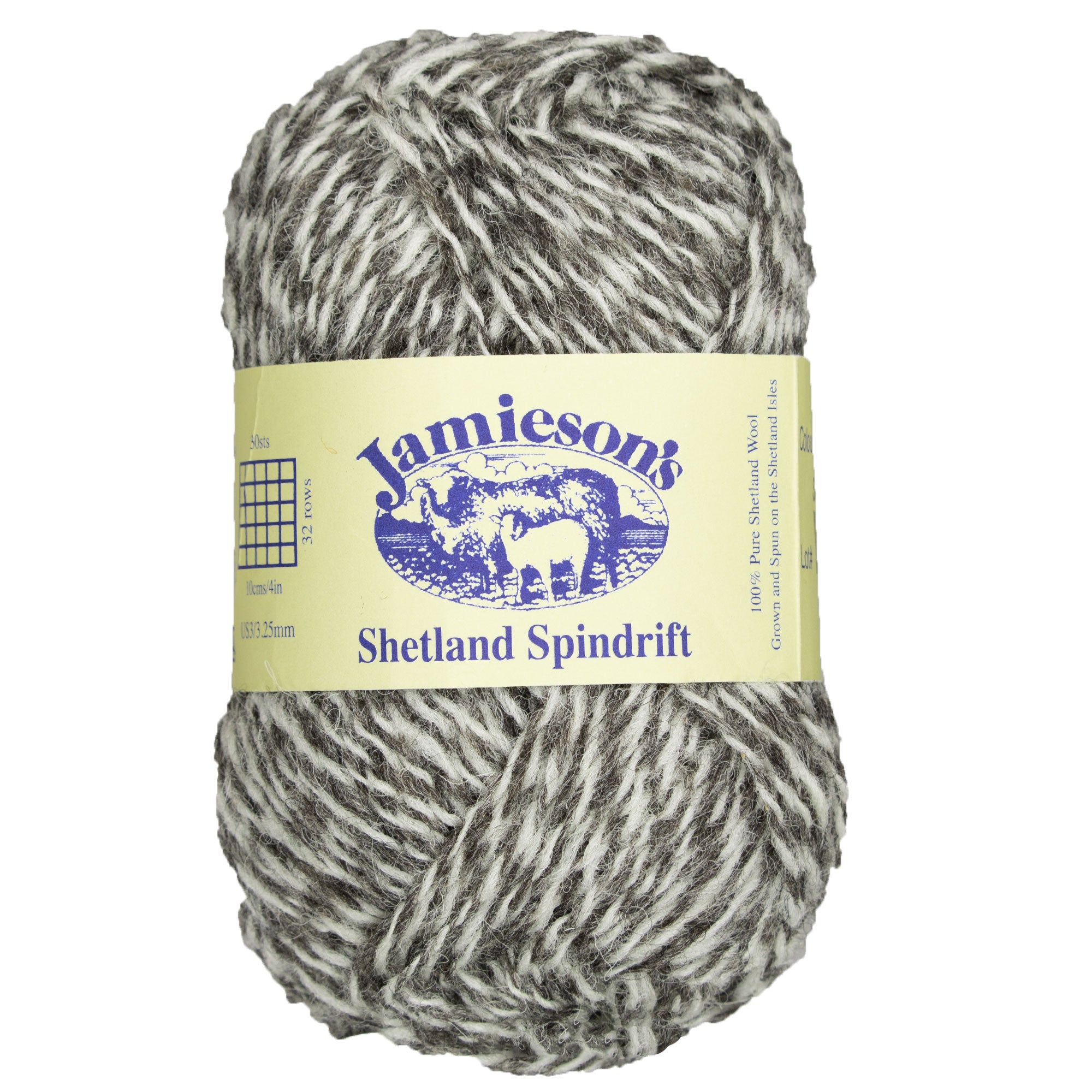 Jamieson's of Shetland Premium Spindrift Yarn - 112 Shaela/White for Crochet & Fair Isle Knitting