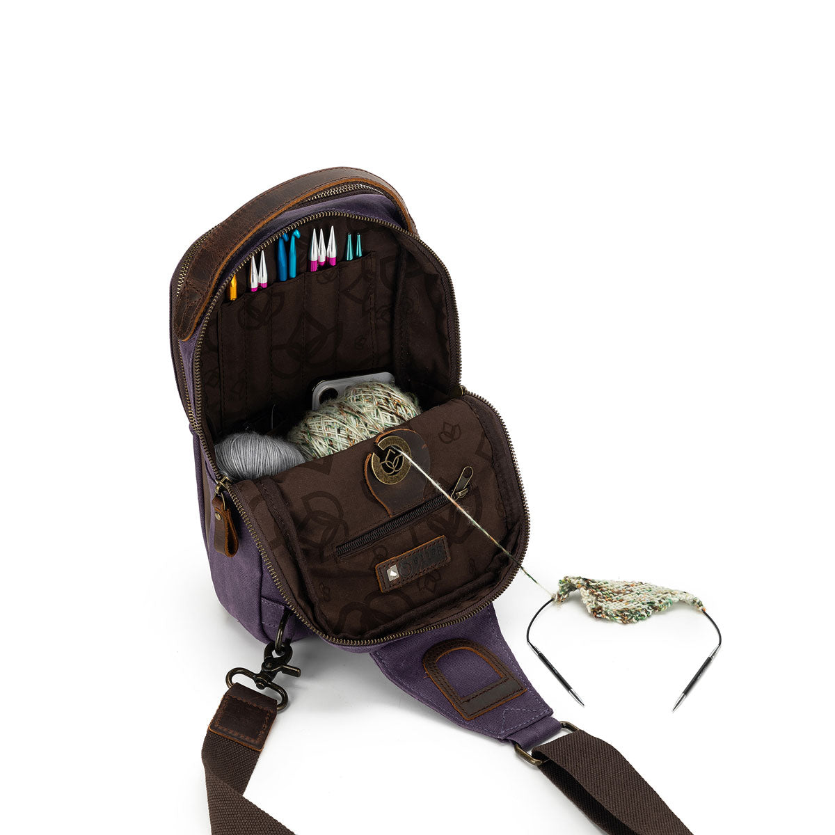 della Q Maker's Mini Purple Messenger: Stylish & Portable